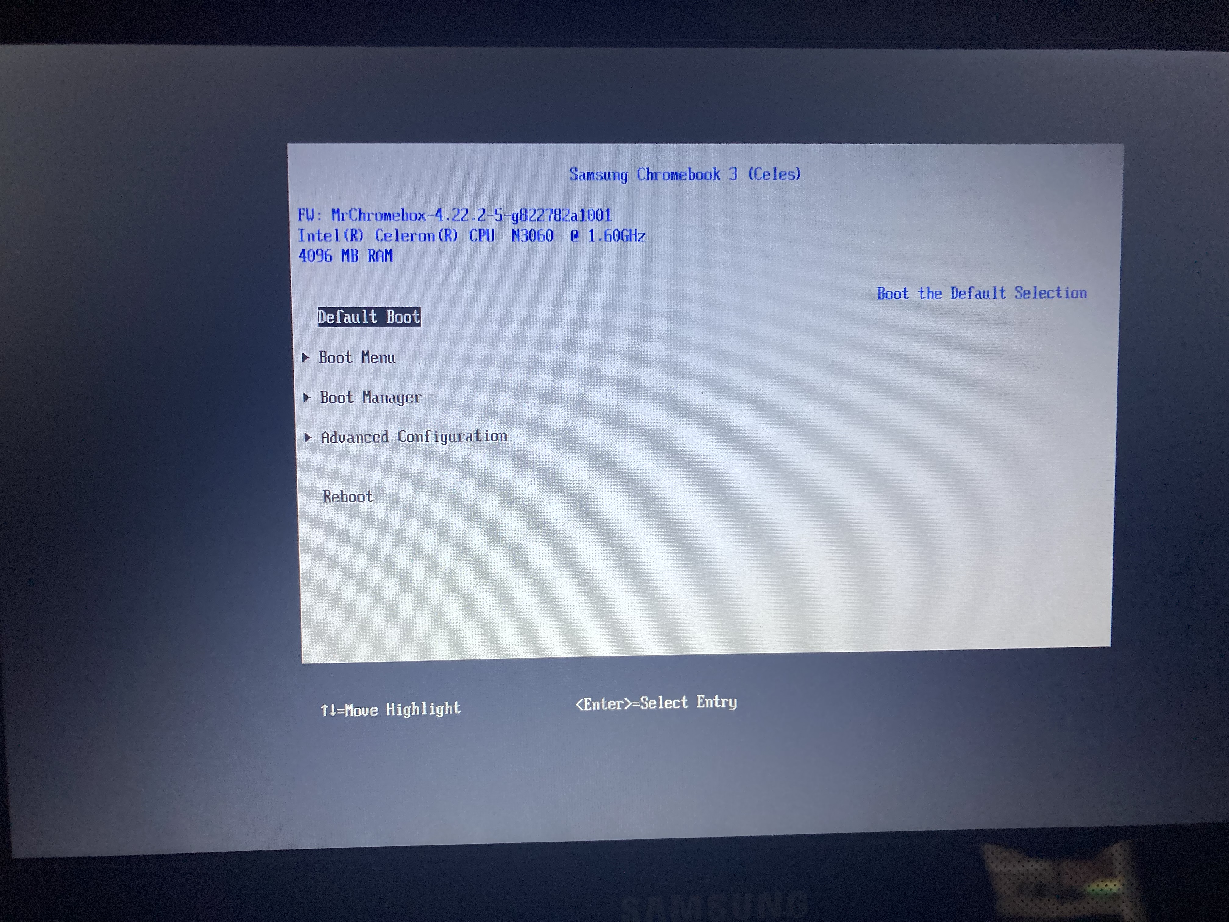 boot menu